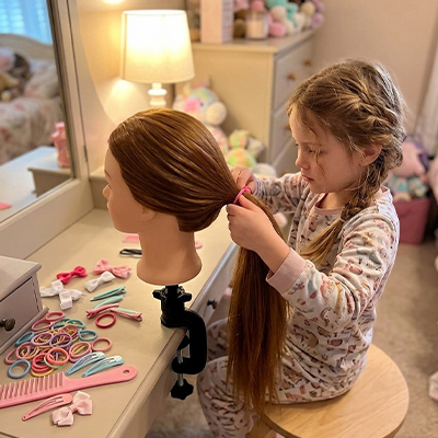 Kit tête à coiffer avec accessoires de coiffure pour enfant — JEUX-FOCUS