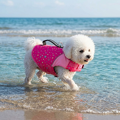 Gilet de sauvetage Chien • NageToutou™ : fixation ajustable
