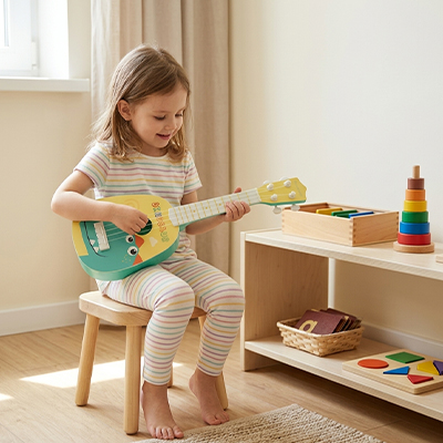 ukulélé enfant jouet musical Montessori pour éveil créatif