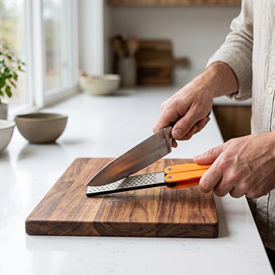 Aiguiseur à couteau professionnel avec couteau de cuisine