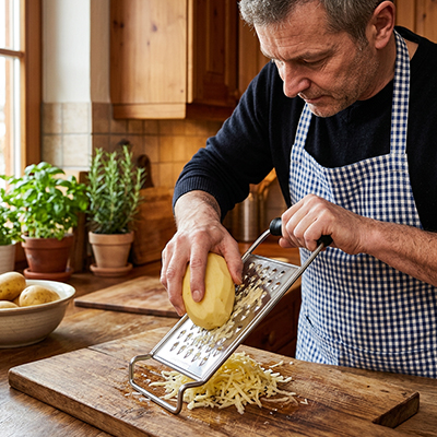rape a parmesan avec fromage râpé