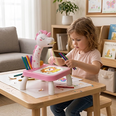 Projecteur dessin pour jeunes enfant cadeau parfait pour fille ou garçon de 3-6ans table dessin