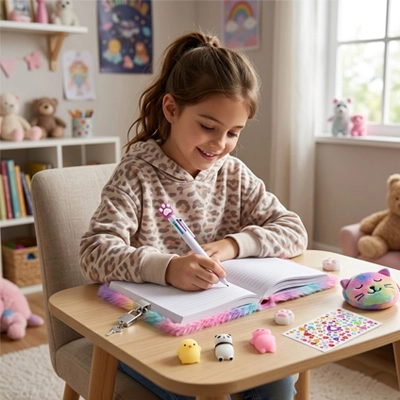 Journal intime fille avec crayon magique et cadenas pour plus de confidence et de secrets bien gardés