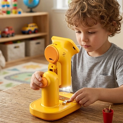 microscope portable enfant pour utilisation de 4 façons différentes, rechargeable de grande qualité pour fille et garçon le cadeau parfait