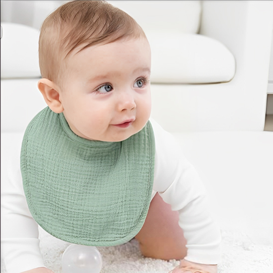 Bavoir vert bebe garcon