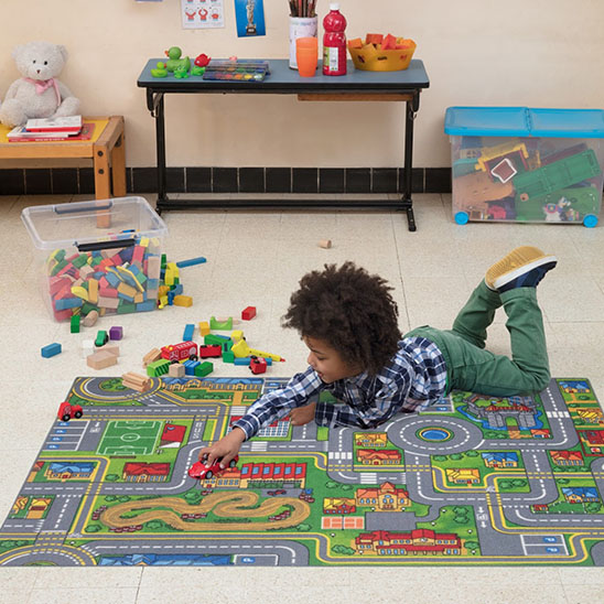 circuit tapis de voiture ludique