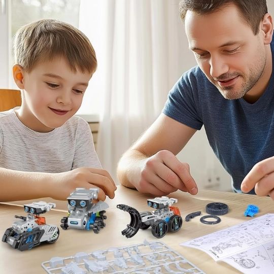 lire des plans, construire des connection électrique ce Jouet robot dépasse les limites