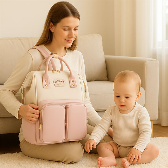 sac a dos bebe rose salon
