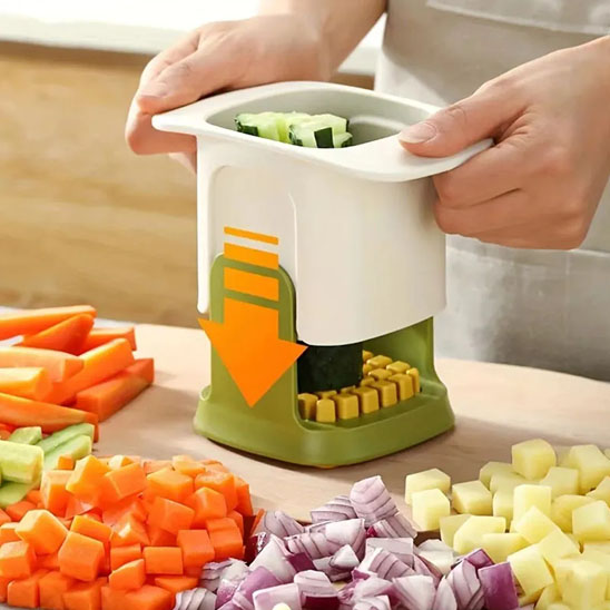Coupe frites professionnelles sur plan de travail