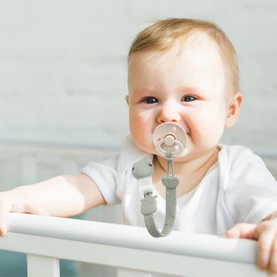 Attache Tetine Silicone bebe sourire