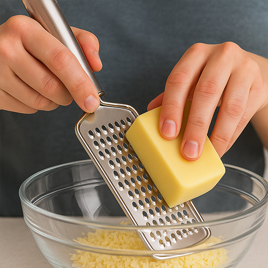 rape parmesan utilisée sur plat maison