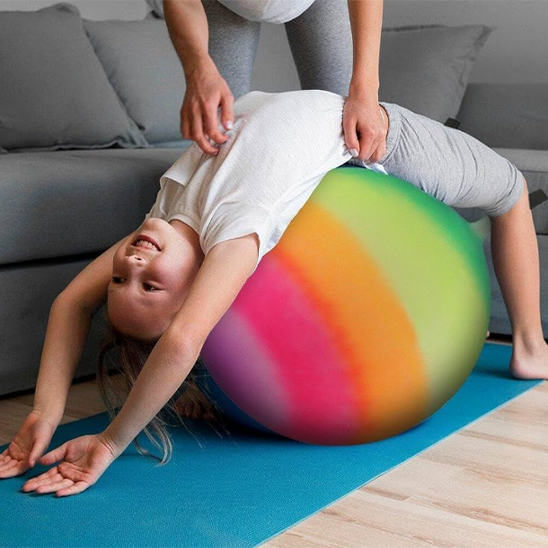 Ballon sauteur aux couleurs attrayantes pour enfant de 3ans et plus jusqu'à 59kg