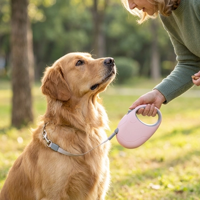 Laisse pour Chien laisse pour chien retractable rose