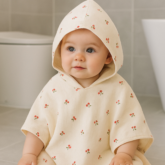 Cape de bain bébé