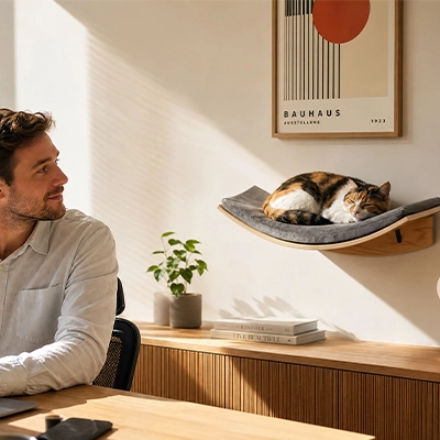 Hamac pour chat - dans la salle Ă manger