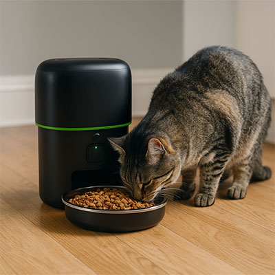 Distributeur automatique de croquettes Chat Bol amovible