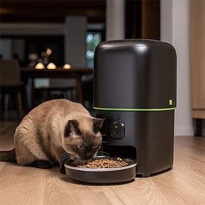 Distributeur automatique croquettes Chat Capacité de stockage importante