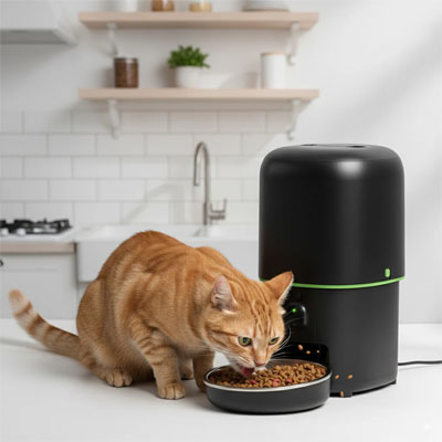 Distributeur automatique de croquettes Chat Fonctionnement silencieux