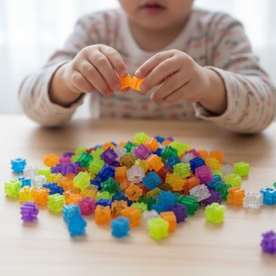Brique-de-construction-enfant-seul-joue