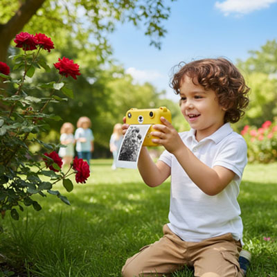 Appareil photo instantané enfant apprends aux enfants à observer, s'arrêter et apprécier le monde qui l'entoure