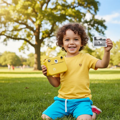 Appareil photo instantané enfant robuste et résiste aux chocs  et maladresses des plus jeunes