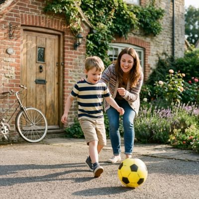 Ballon gonflable en caoutchou mou idéal pour initier l'enfant au ballon attrapper