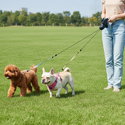 Laisse double pour Chien • JappyTandem™ : Conception anti emmêlement