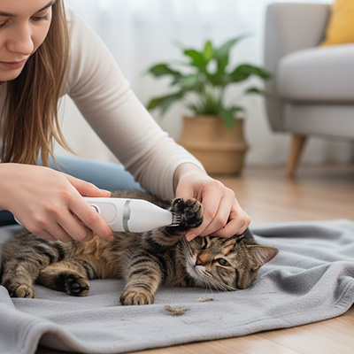 Tondeuse chat lames en céramique ou acier inoxydable