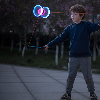 Diabolo lumineux avec Led pour iluminer tes spectateurs et les impressionner de tes nouveaux talents