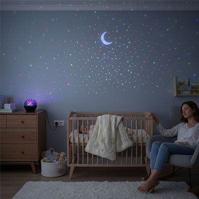 Veilleuse projection univers