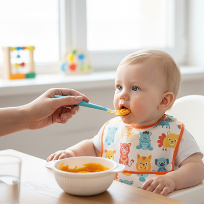 cuillère bébé en silicone