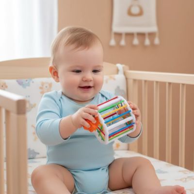 Jouet-bebe-6-mois-bebe-content