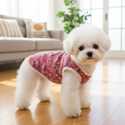 Manteau Chien Rose