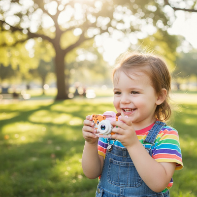 appareil photo enfant 4 ans modèle ludique de tigron, anti choc compact numérique