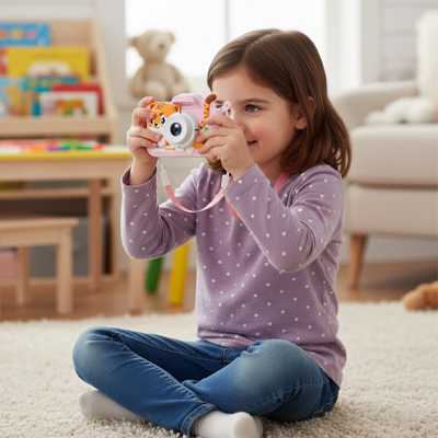 appareil photo enfant 4 ans petites main, anti bris robuste ludique mémoire numérique