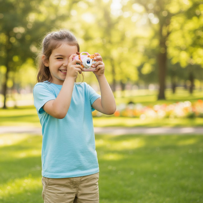 appareil photo enfant 4 ans Pour garçon et fille un tigron mignon coq de protection anti casse 3-8ans