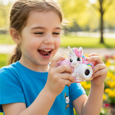 Appareil photo pour enfant ROSE, LICORNE caméra numérique usb sans pile
