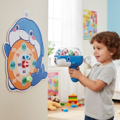 Jeu d'adresse pour petit garçon de 3+ans qui aiment les jeux de pistolets en plastique