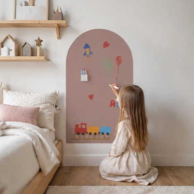 Tableau enfant: Stickers bord laisser libre cours a l'imagination de votre enfant sans abimer les murs