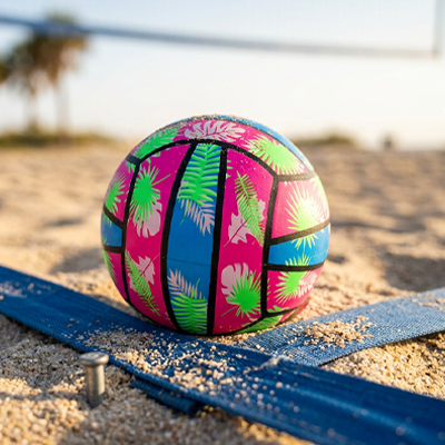 Ballon volley aux couleurs vives et fluo, le ballon gonflable idéal pour la plage