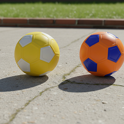 Ballon foot enfant résistant et coloré — idéal dès 4 ans — JEUX-FOCUS