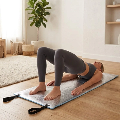 Tapis yoga femme posture gym