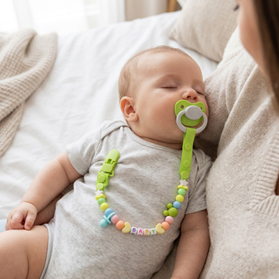 Acroche- tetine-verte-bébé-dot-maman