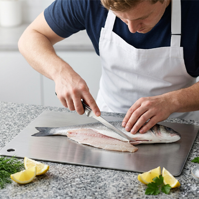planche à découper en inox pour viande
