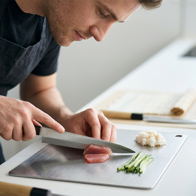planche à découper en inox alimentaire