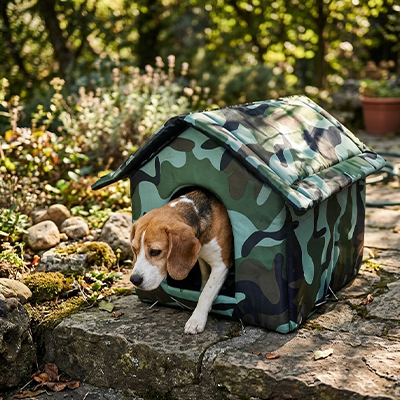 beagle sort de Niche Chien exterieur