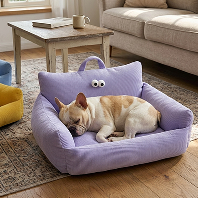 frenchie couché sur Canapé Chien