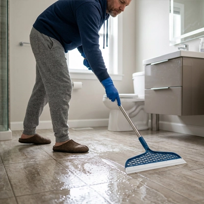 Balai silicone nettoie salle de bain