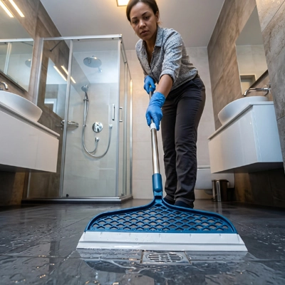 Balai silicone évacuer efficacement l'eau sans rayer sols