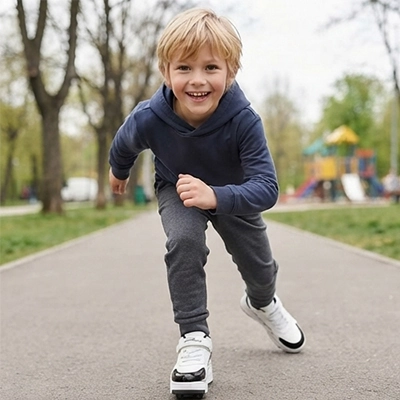 Roller enfant de bonne qualité les roulettes sont double support le poids et le roulement est très fluide